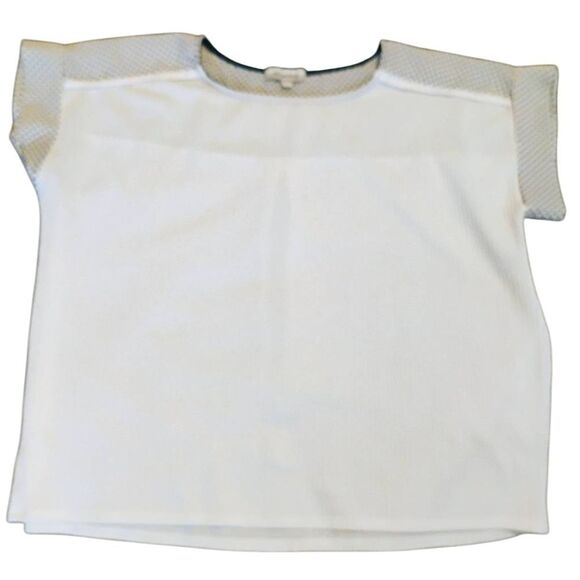 Set The Stage White Short Sleeve Tee with Relaxed Fit and Crew Neck - Picture 1 of 8